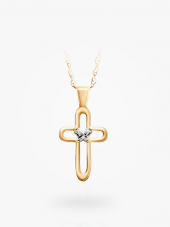 10K Gold cross pendant