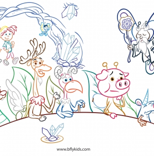 Coloring pages with coloured outlines